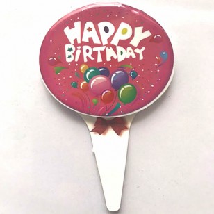 Happy birthday tag cake topper